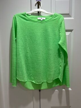 Jean Pierre Neon Green Lightweight Crewneck Top